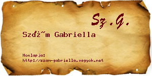 Szám Gabriella névjegykártya